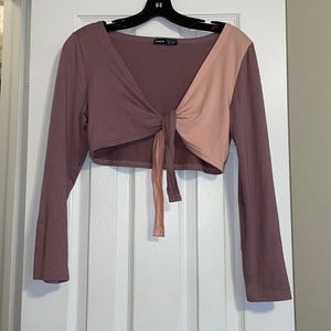 Pink and Purple Crop Top